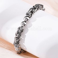 201 Stainless Steel Byzantine Chain Bracelets&nbsp;BJEW-B078-167P