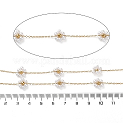 Flower Ion Plating(IP) 304 Stainless Steel Link Chains&nbsp;CHS-Q007-01G