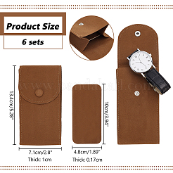 6 Sets Flocky Velvet Watch Storage Pouches&nbsp;TP-NB0001-70