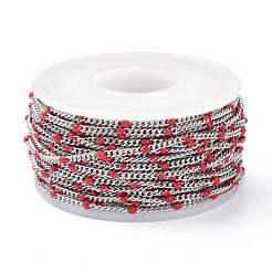 304 Stainless Steel Enamel Curb Chains&nbsp;CHS-P013-01P-04