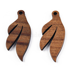 Natural Walnut Wood Pendants&nbsp;WOOD-T023-19