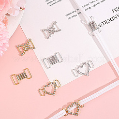 16Pcs 8 Styles Brass & Alloy Crystal Rhinestone Shoe Decoration&nbsp;FIND-GF0007-24