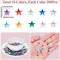 2000Pcs 10 Colors Acrylic Cabochons&nbsp;OACR-SP0001-52