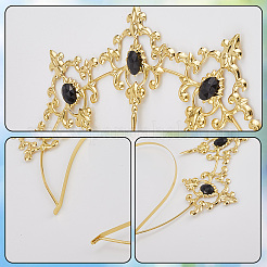 Plastic Goddess Crown Hair Bands&nbsp;OHAR-WH20010-02C
