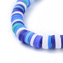 Handmade Polymer Clay Heishi Beads Stretch Bracelets&nbsp;BJEW-JB05300