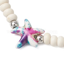 Sea Turtles and Starfish Coconut Beads Bracelets&nbsp;BJEW-JB11882-04