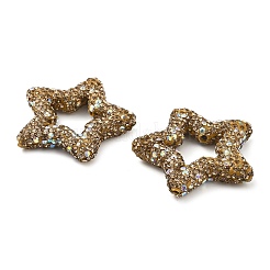 Star Shape Polymer Clay Rhinestone Beads&nbsp;CLAY-NH0001-06E