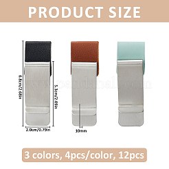 12Pcs 3 Colors 201 Stainless Steel Pen Clips&nbsp;OFST-FH0001-08