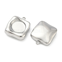 304 Stainless Steel Pendant Cabochon Settings&nbsp;STAS-C167-07E-P