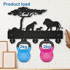 Wood & Iron Wall Mounted Hangers&nbsp;HJEW-WH0055-021