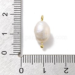 Natural Cultured Freshwater Pearl Potato Pendants&nbsp;STER-Q004-02G