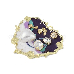 Rack Plating Alloy Enamel Pendants&nbsp;FIND-I038-16B