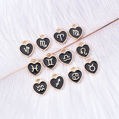 Light Gold Plated Alloy Enamel Pendants&nbsp;ENAM-R055-05B
