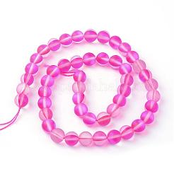 Synthetic Moonstone Beads Strands&nbsp;G-R375-6mm-A