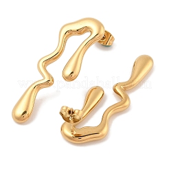 Ion Plating(IP) 304 Stainless Steel Stud Earrings&nbsp;EJEW-B108-03G