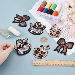 6Pcs 3 Styles Polyester Embroidery Sew on Appliques&nbsp;PATC-FG0002-63