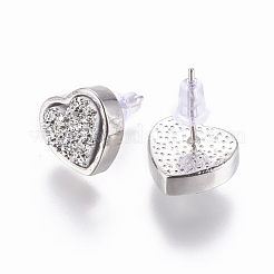 Brass Stud Earrings&nbsp;EJEW-J098-EP
