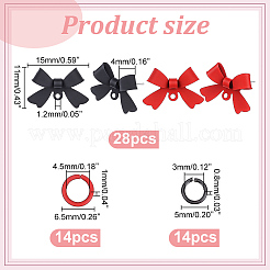 DIY Bowknot Alloy Stud Earring Finding Kits&nbsp;DIY-ME0002-87