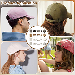 40Sets 4 Colors Iron Baseball Hat Cap Buckle Strap Clasp Clip Kit&nbsp;FIND-BC0014-11