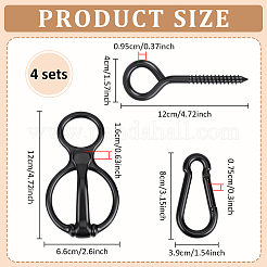 4 Bags Alloy Heavy Duty Horse Tie Ring&nbsp;FIND-BC0019-72EB