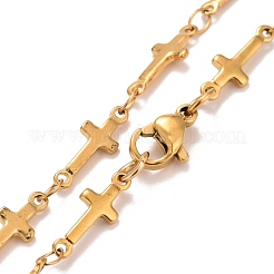 304 Stainless Steel Rosary Bead Necklaces&nbsp;NJEW-E133-02G