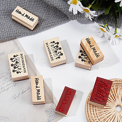 8Pcs 2 Styles Wooden Stamps&nbsp;DIY-OC0005-80