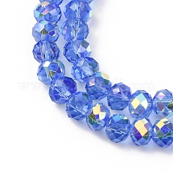 Electroplate Transparent Glass Beads Strands&nbsp;EGLA-A046-01A-17