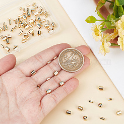90Pcs 3 Style Brass Cord Ends&nbsp;KK-BBC0003-57G