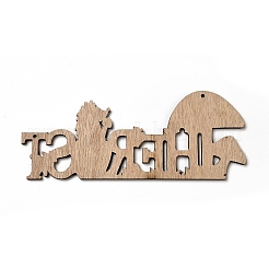 Single Face Printed Wood Big Pendants&nbsp;WOOD-I010-12D