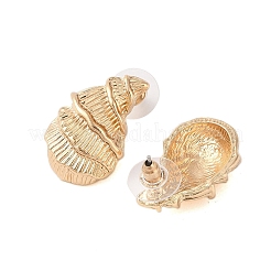 Sea Snail Alloy Stud Earrings&nbsp;EJEW-A112-03KCG