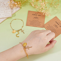 Alloy Charm Bracelets&nbsp;BJEW-WH0014-108G