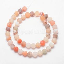 Natural Druzy Geode Agate Bead Strands&nbsp;G-K166-09-8mm-02