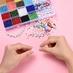 DIY Letter Bracelet Keychain Making Kit&nbsp;DIY-YW0006-01