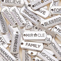Tibetan Style Alloy Inspirational Message Pendants&nbsp;TIBEP-PH0003-02-RS
