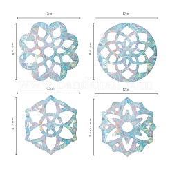 Custom Flower Shape Waterproof PVC Laser Adhesive Stickers&nbsp;DIY-WH0256-003