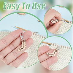 12Pcs 12 Style Sock Pendant Locking Stitch Markers&nbsp;HJEW-AB00645