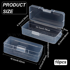 10Pcs Transparent Plastic Storage Boxes&nbsp;CON-BC0007-78B