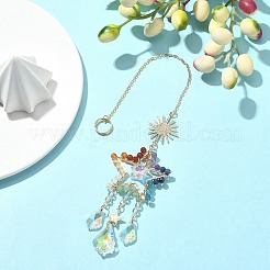 Chakra Gemstone Beads Pendant Decorations&nbsp;HJEW-JM01152-02