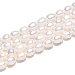Natural Cultured Freshwater Pearl Beads Strands&nbsp;PEAR-N012-07Y