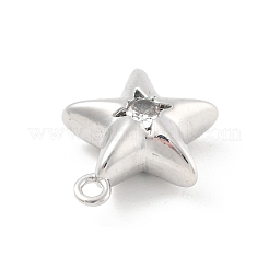 Brass Micro Pave Cubic Zirconia Pendants&nbsp;KK-D283-14P