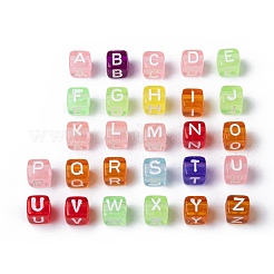 Transparent Large Hole Acrylic European Beads&nbsp;X-TACR-Q005-6mm-M