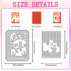 Cat Shape Carbon Steel Cutting Dies Stencils&nbsp;DIY-WH0309-2488