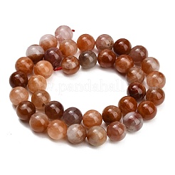 Natural Red Hematoid Quartz Beads Strands&nbsp;G-G475-A01-10mm