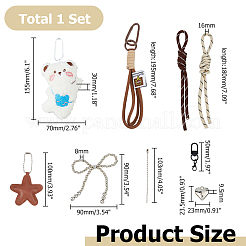 Imitation Leather Pendant Keychains&nbsp;KEYC-HS0001-17