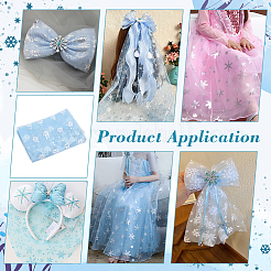 2M Polyester Snowflake Mesh Fabrics&nbsp;DIY-WH0622-388A
