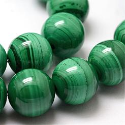 Natural Malachite Bead Strands&nbsp;G-O143-10-12mm