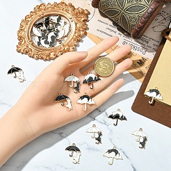 12Pcs 4 Styles Alloy Enamel Pendants&nbsp;ENAM-YW0006-12