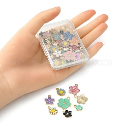 50Pcs 7 Styles Alloy Enamel Charms&nbsp;ENAM-YW0003-10