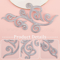 8 Pairs Ethnic Style Flower Pattern Computerized Embroidery Appliques&nbsp;PATC-GF0001-84A