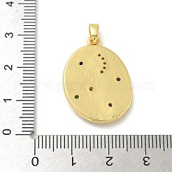 Brass Micro Pave Cubic Zirconia Pendants&nbsp;KK-G517-07G